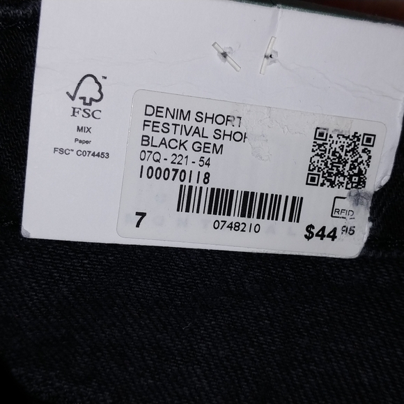 BNWT Garage Denim Festival Short - Black Gem - Picture 8 of 8